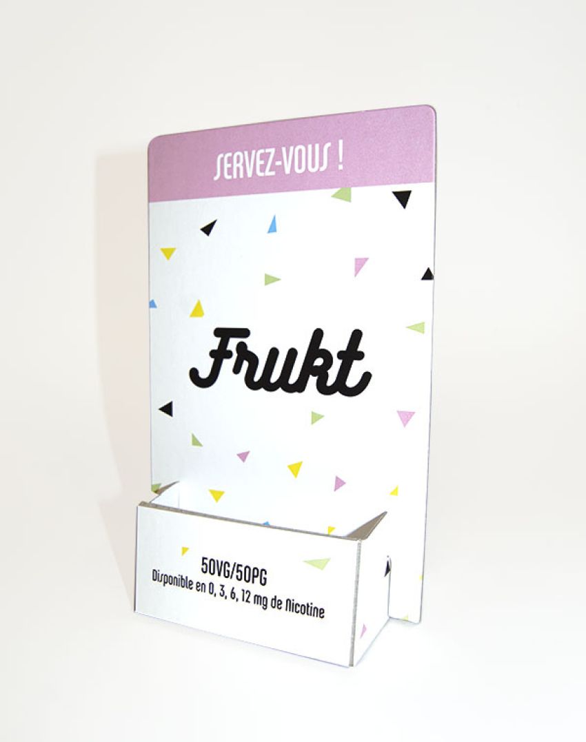 Creation packaging presentoir eliquide frukt2