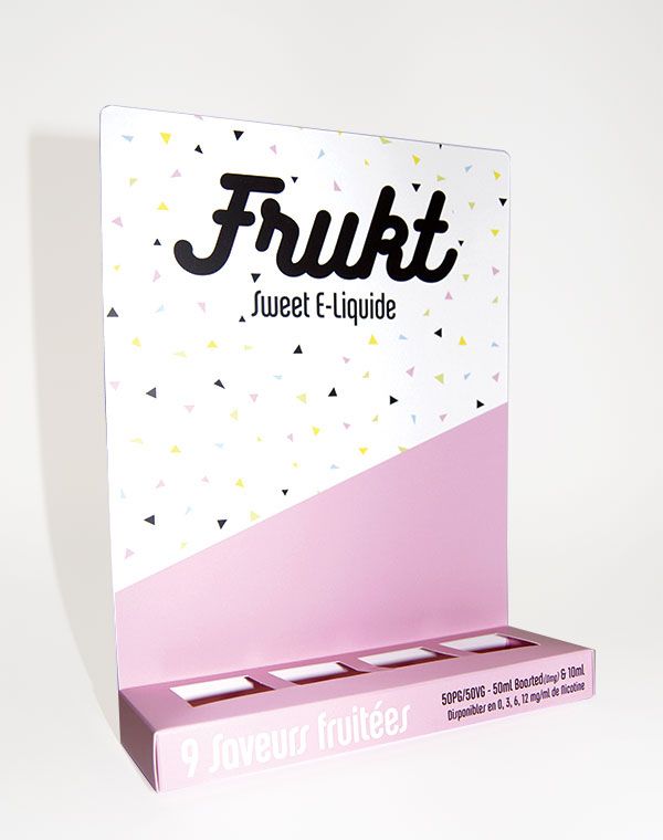 Creation packaging presentoir eliquide frukt